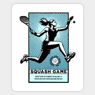 Squash player Magnet